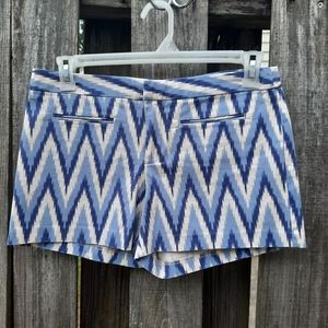 Gap Blue/White Chevron Print Shorts Southwestern